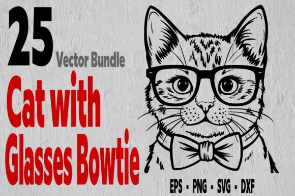 25 Cat Bundle with Glasses and Bowtie Review