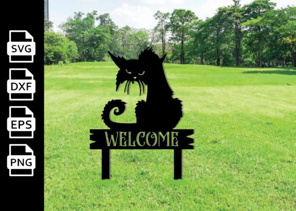 Black Cat Metal Garden Stakes Decor Sign Review