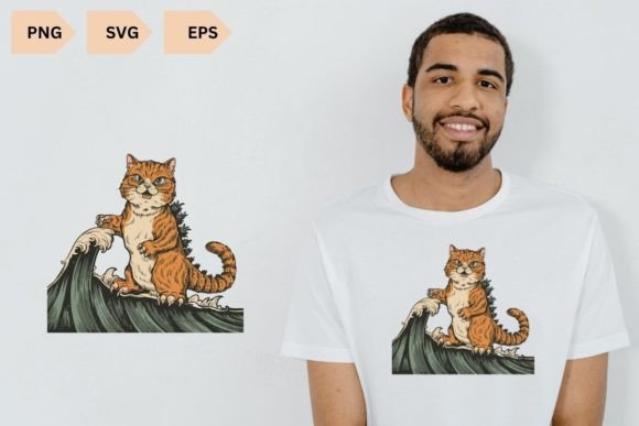 Catzilla Cat Japanese Art Funny Cat Gift Review