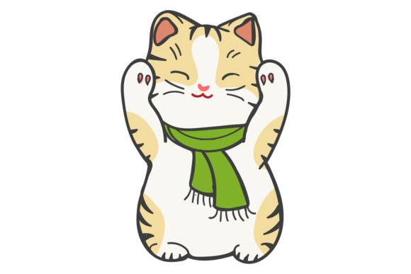 Cute Cat Figure in Japanese Style