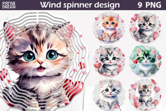 Cute Cat Wind Spinner Sublimation Review
