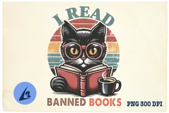 Funny Cat I Read Books Bookworms PNG