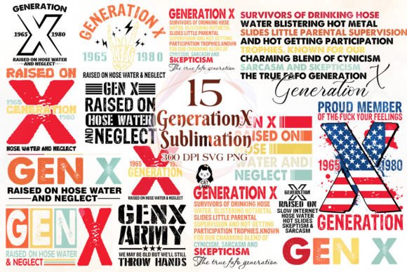 Generation X SVG PNG for Embroidery Projects