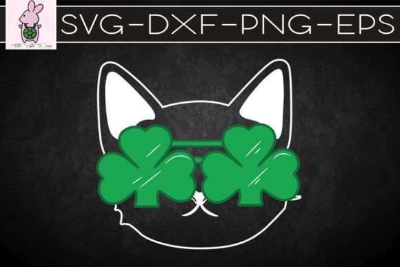 Green Cat with Clover Glasses Embroidery Design Review