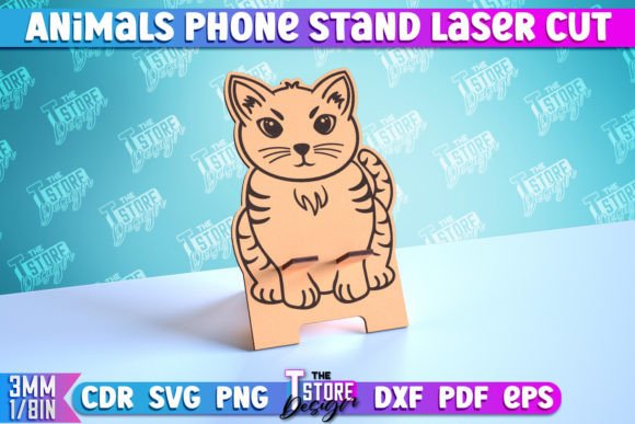 Phone Stand Cat Design for Embroidery Projects