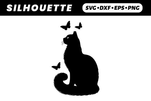 Silhouette Cat Butterflies Embroidery Design Review